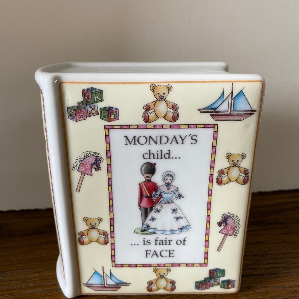 Royal Worcester Days of the Week Child’s Money Bank … Monday’s Child